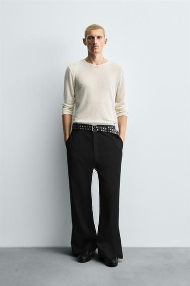 FLARE FIT TROUSERS - Black by Zara - Image 0