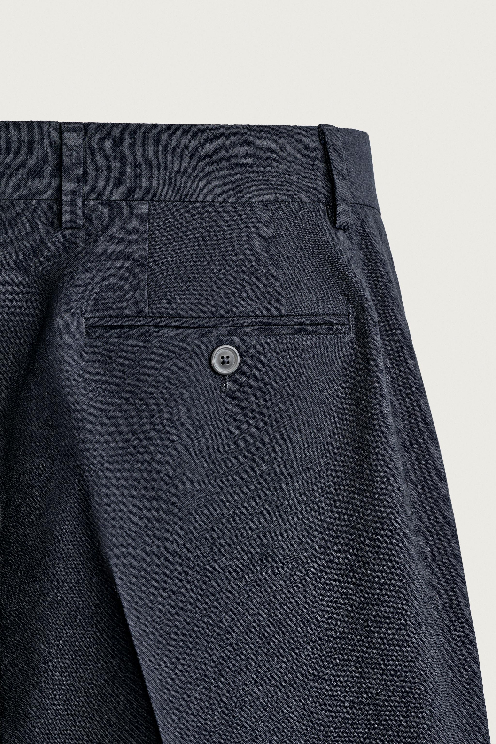 AARON LEVINE X ZARA 100% WOOL SUIT TROUSERS