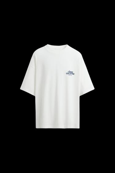 CONTRAST PRINT T-SHIRT - White by Zara - Image 0