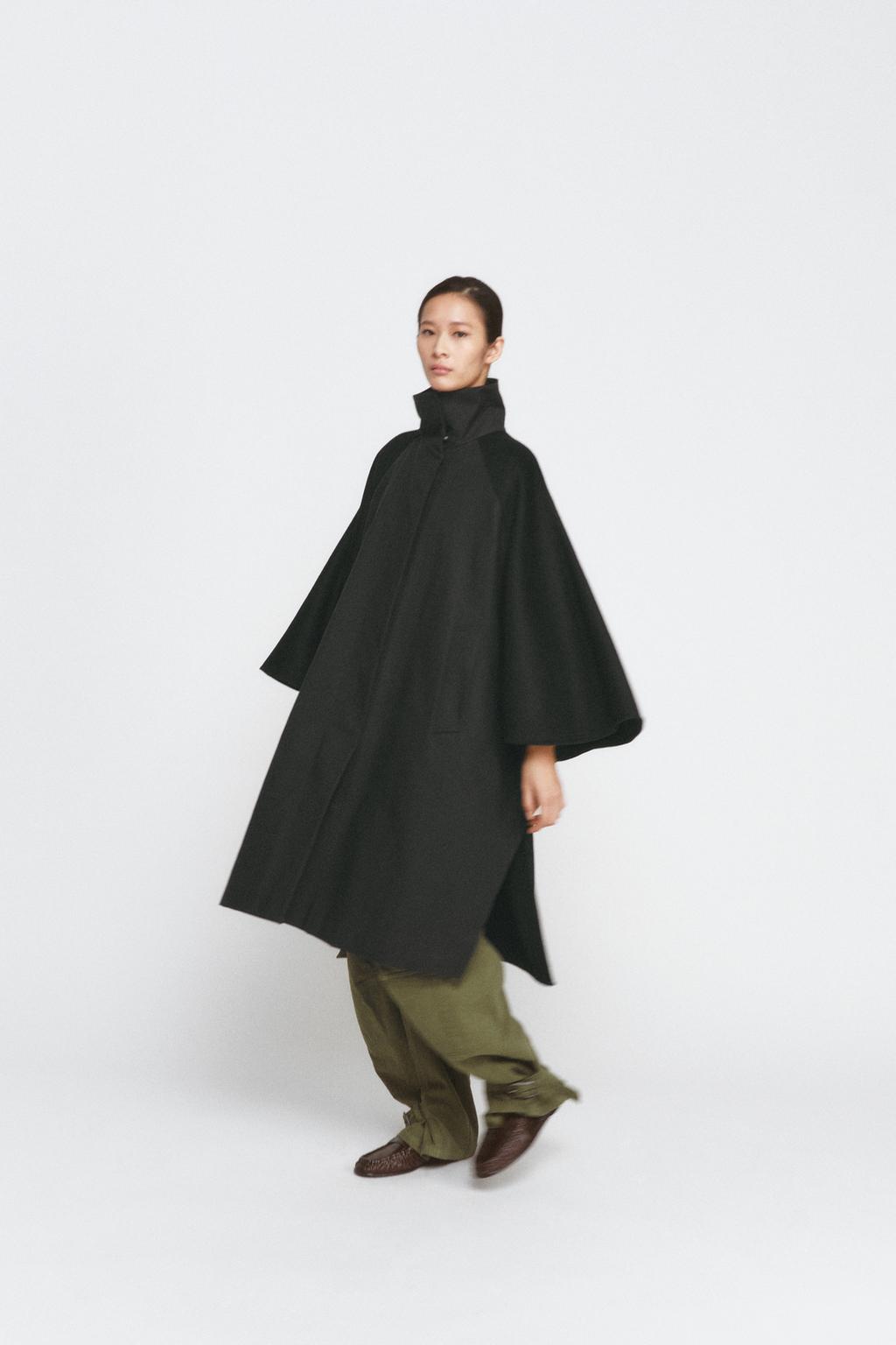 WOOL BLEND CAPE ZW COLLECTION LIMITED EDITION - image 2