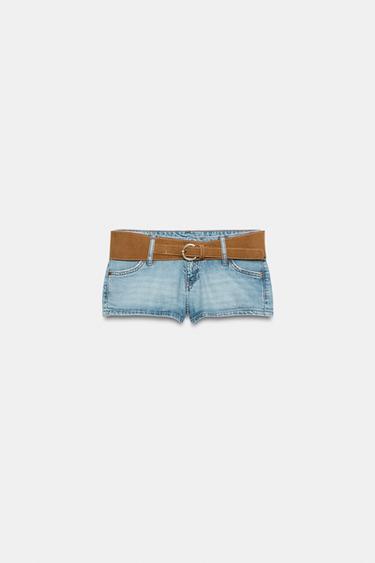 SHORT Z1975 EN DENIM À CEINTURE - Bleu moyen de Zara - Image 7