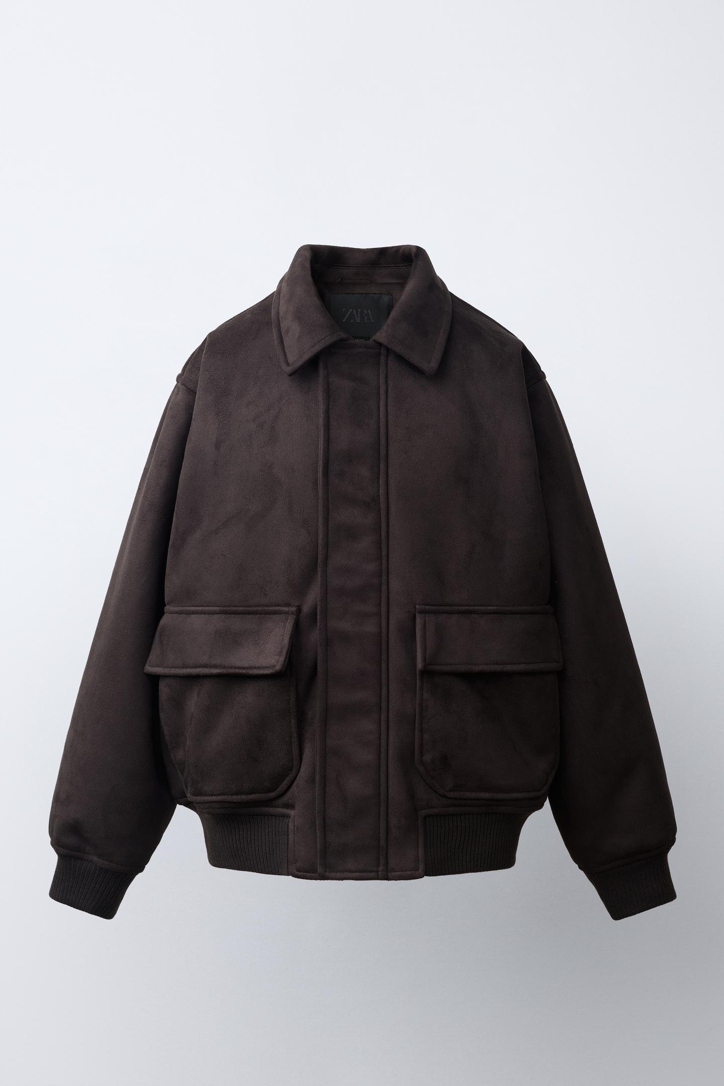 Детская куртка Zara Faux Suede Bomber, цвет: Шоколадный — фото 1