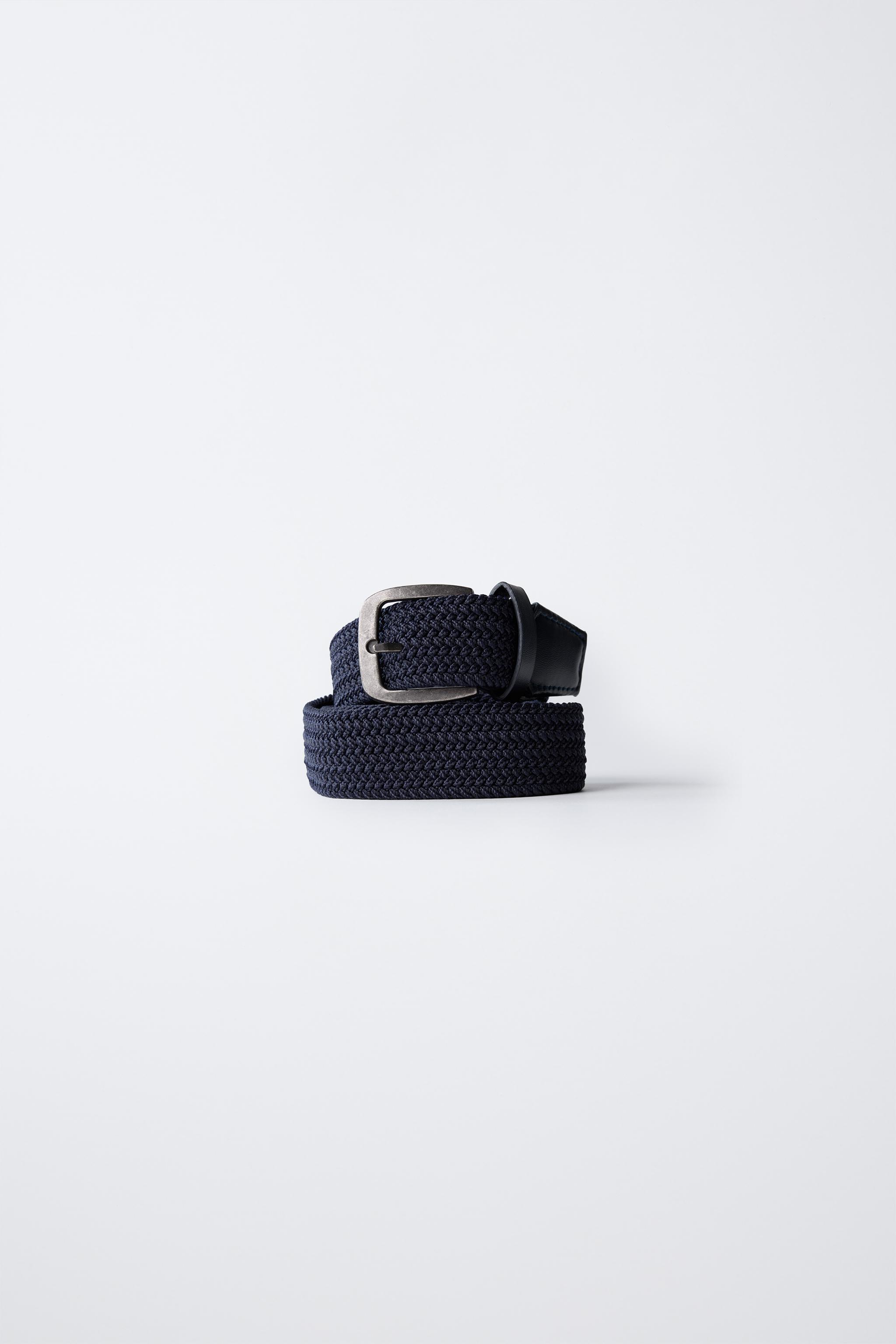 CEINTURE ÉLASTIQUE TRESSÉE Bleu ZARA France