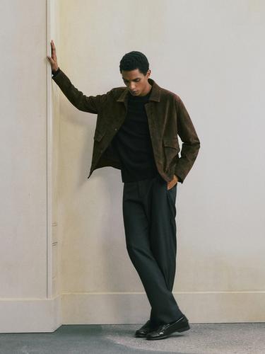 Mocasín piel antifaz - Marrón de Zara