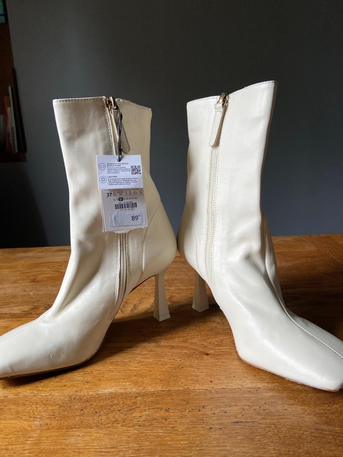 LEATHER HIGH-HEEL ANKLE BOOTS - Image 5