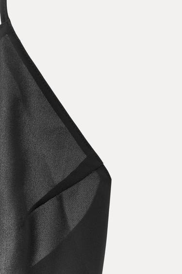 ROBE LONGUE DOUBLURE À BRETELLES MULTIPOSITIONS - Noir de Zara - Image 8