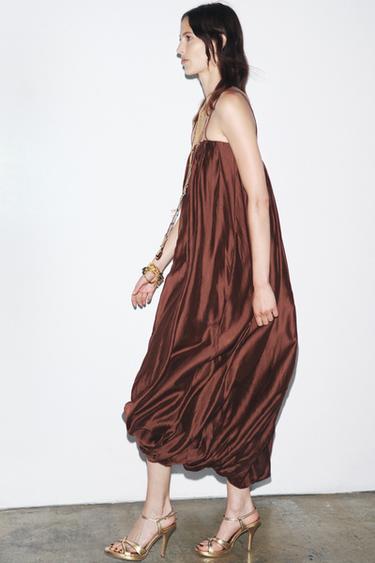 ZW COLLECTION MULTI-POSITION BALLOON DRESS - Terracotta by Zara - Image 5