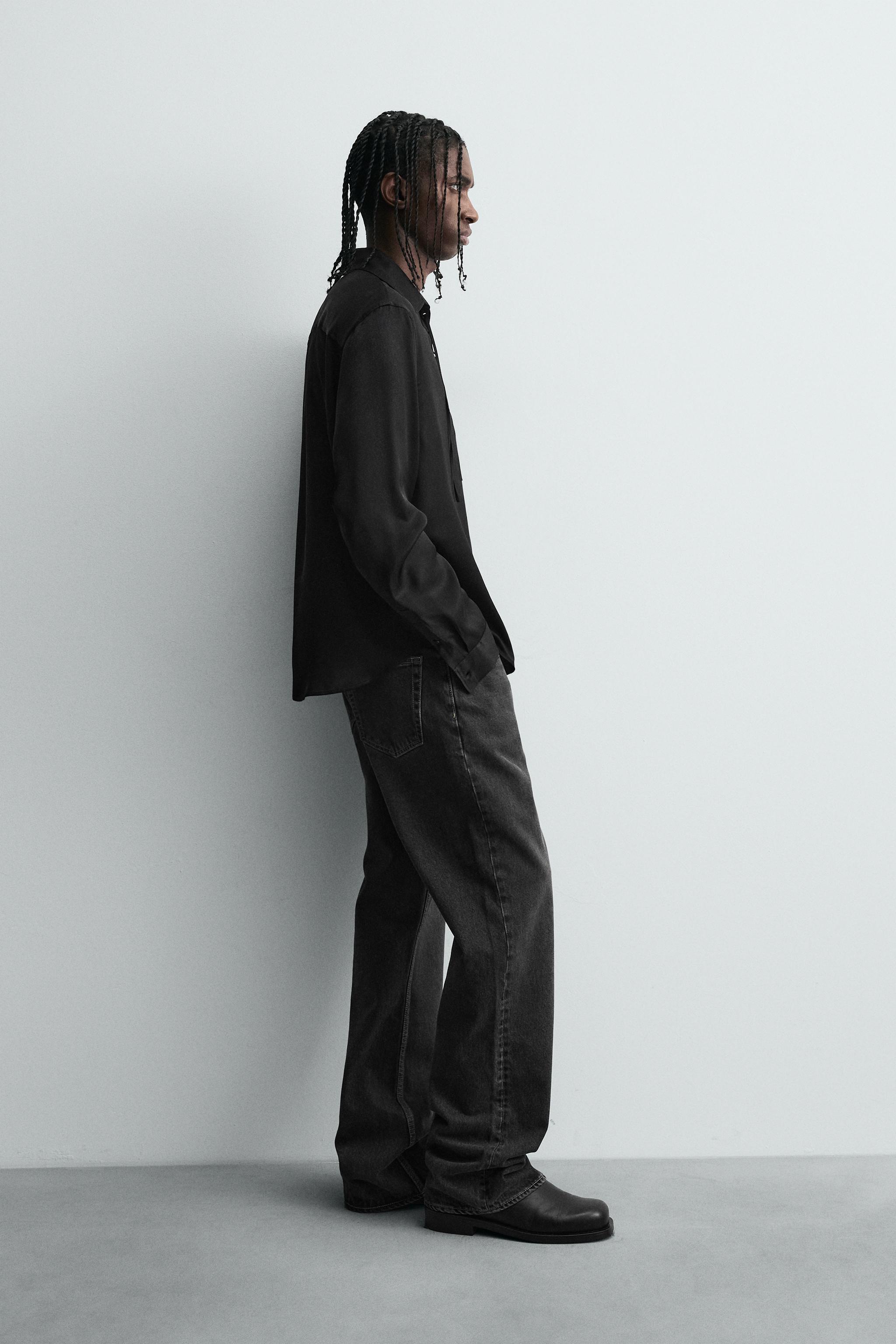 DRAWSTRING FLOWY POLO SHIRT