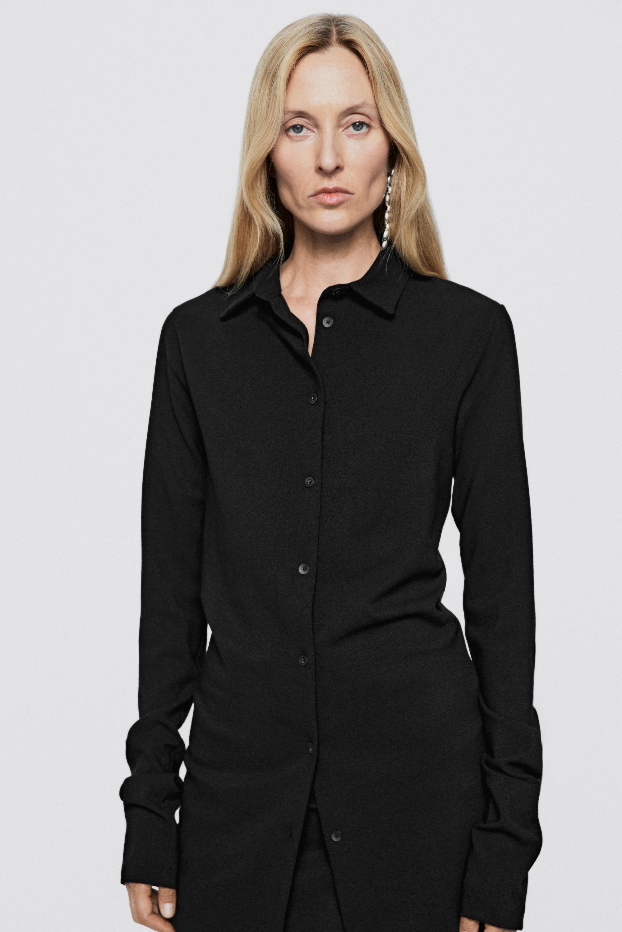 Stretch long wool blend shirt - LIMITED EDITION