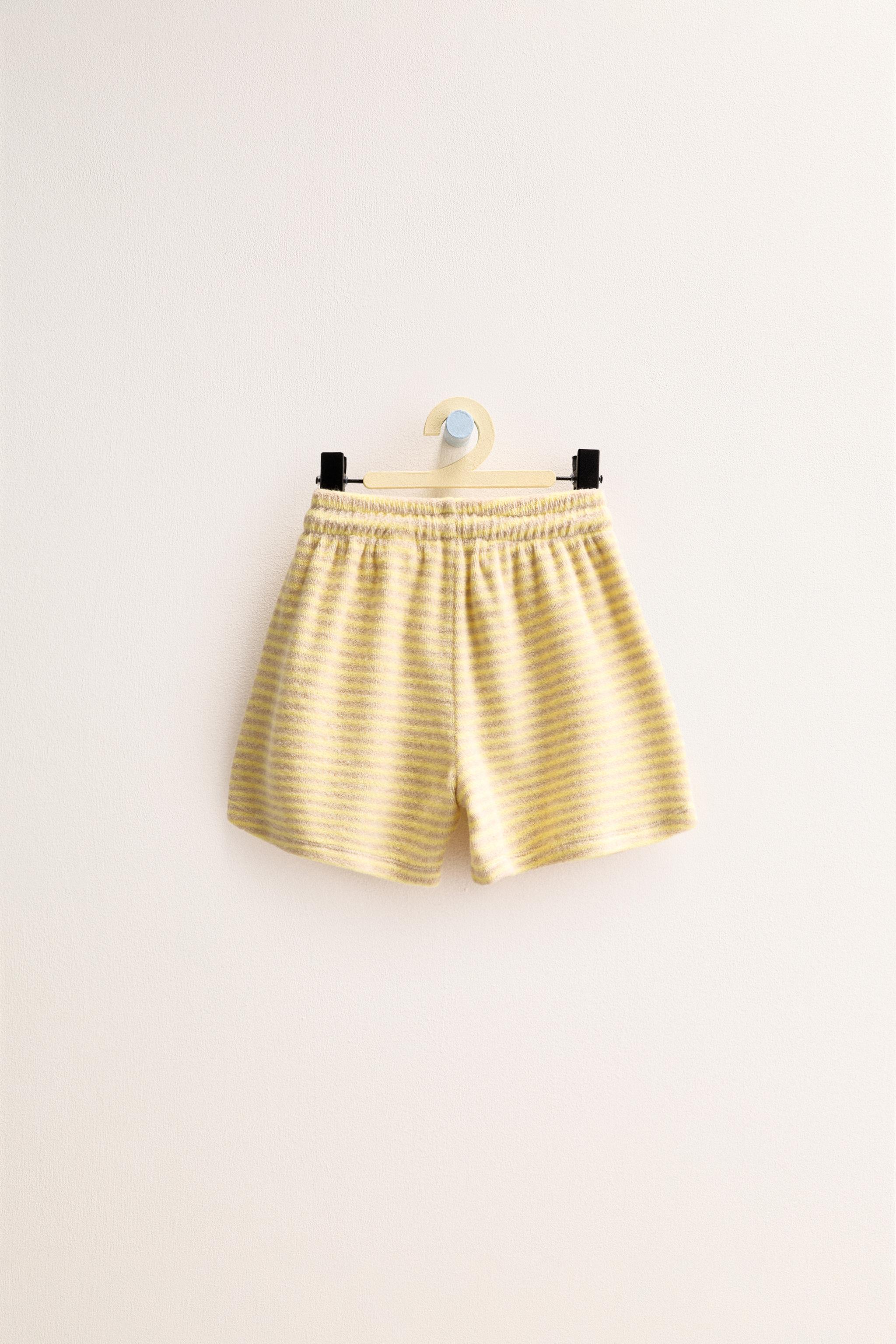 ZARA TIMELESS - STRIPED TERRYCLOTH SHORTS