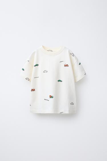MAGLIETTA STAMPATA - Écru di Zara
