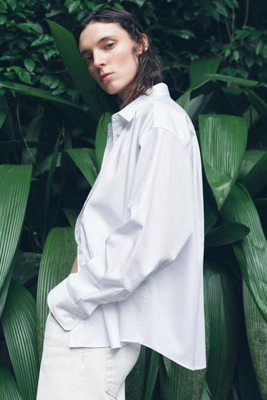 ZW COLLECTION OVERSIZE POPLIN SHIRT - White by Zara