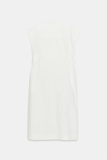 ZW COLLECTION SHIRT DRESS WITH TIES - White by Zara - Image 5