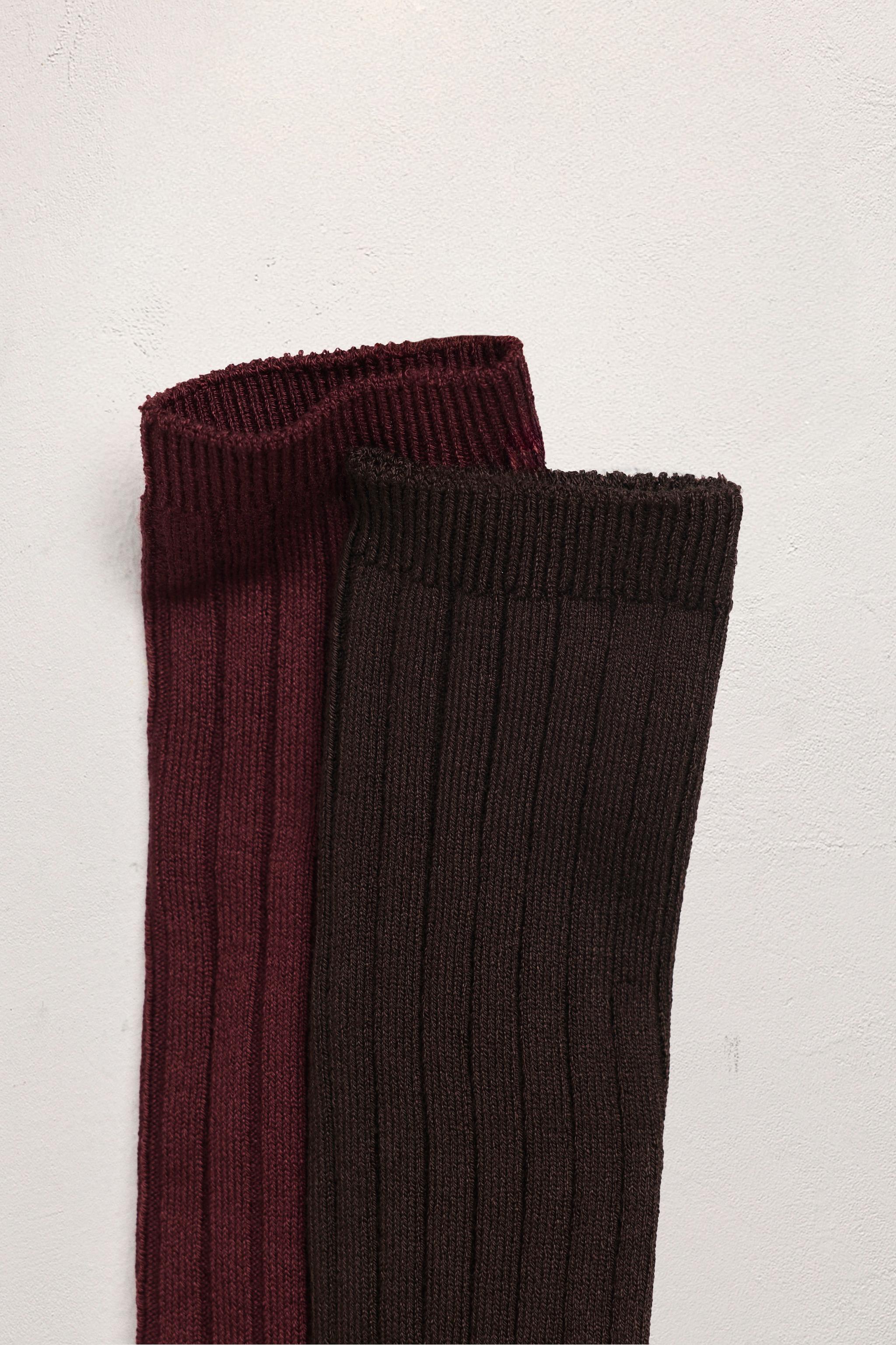 TWO-PACK OF LONG RIBBED LIMITED EDITION SOCKS