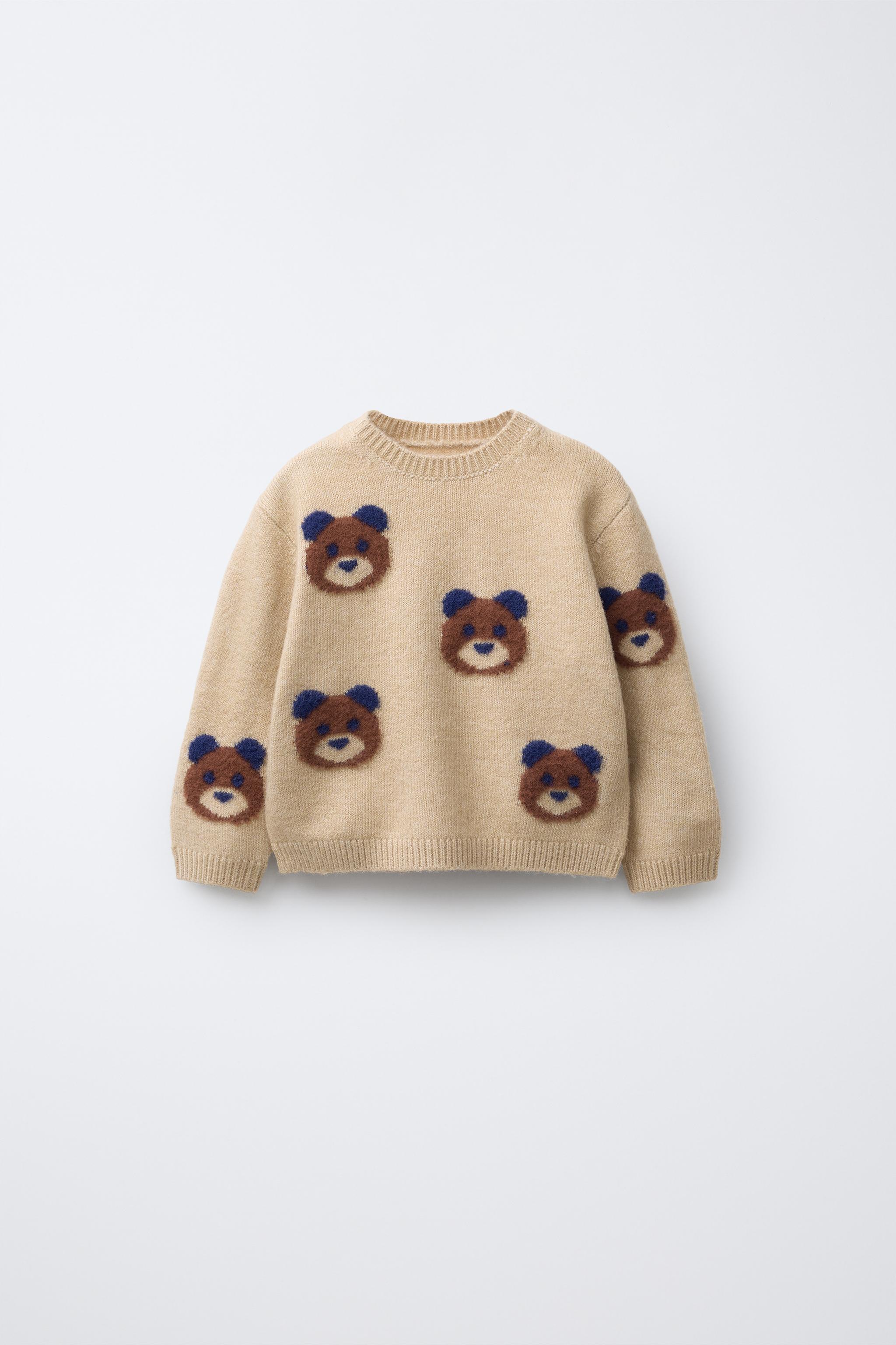 クマ柄ニットセーター - ゴールデンブラウン | ZARA Japan / 日本