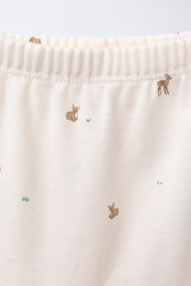 FAWN T-SHIRT AND LEGGINGS SET - Ecru by Zara - Image 4