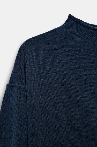 WIDE WAIST KNIT JUMPER - Ink blue by Zara - Image 6