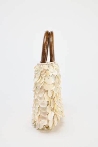 PEARLESCENT APPLIQUÉ BAG - Pearl grey by Zara - Image 3