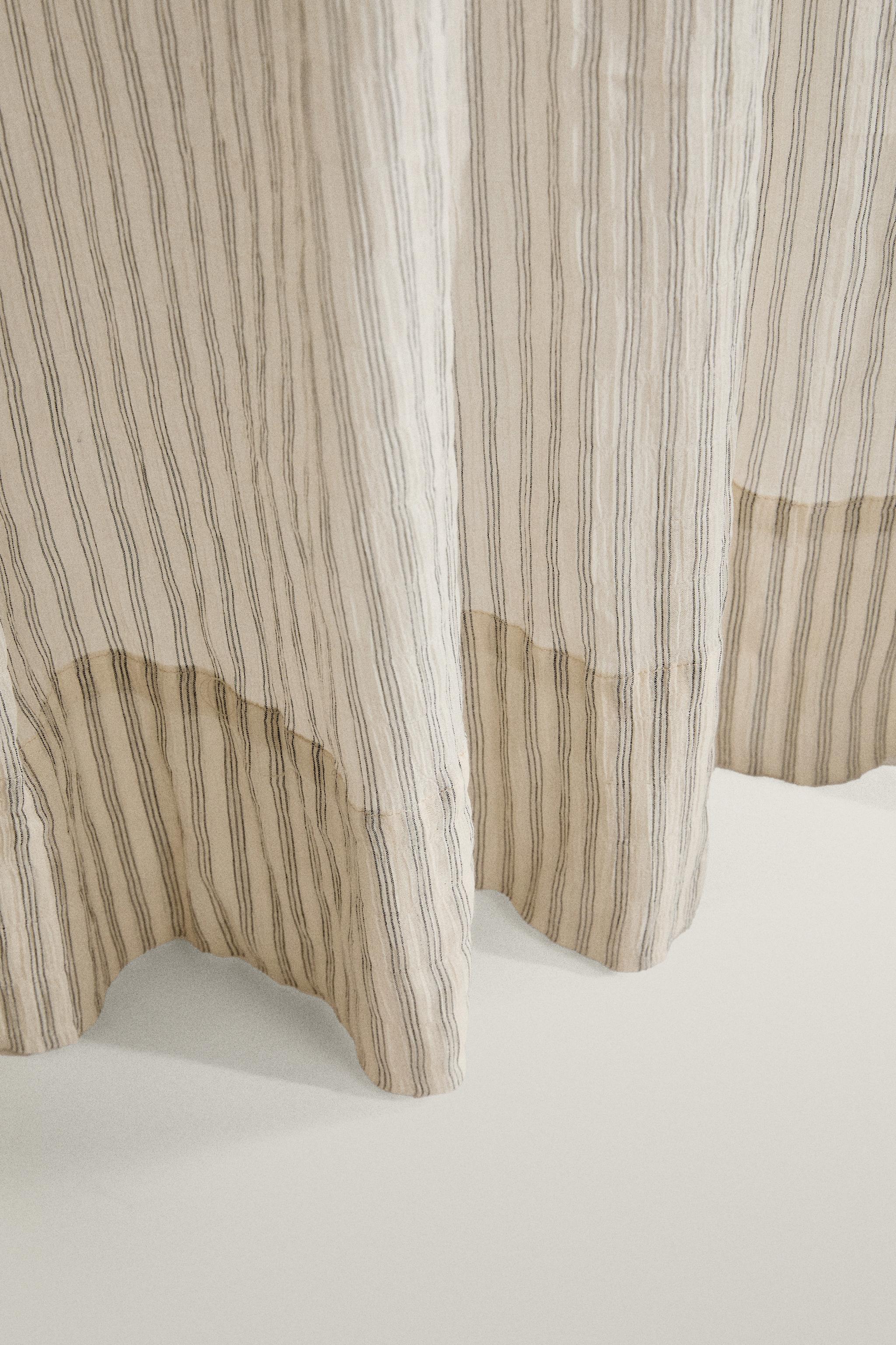 STRIPED CHIFFON CURTAIN