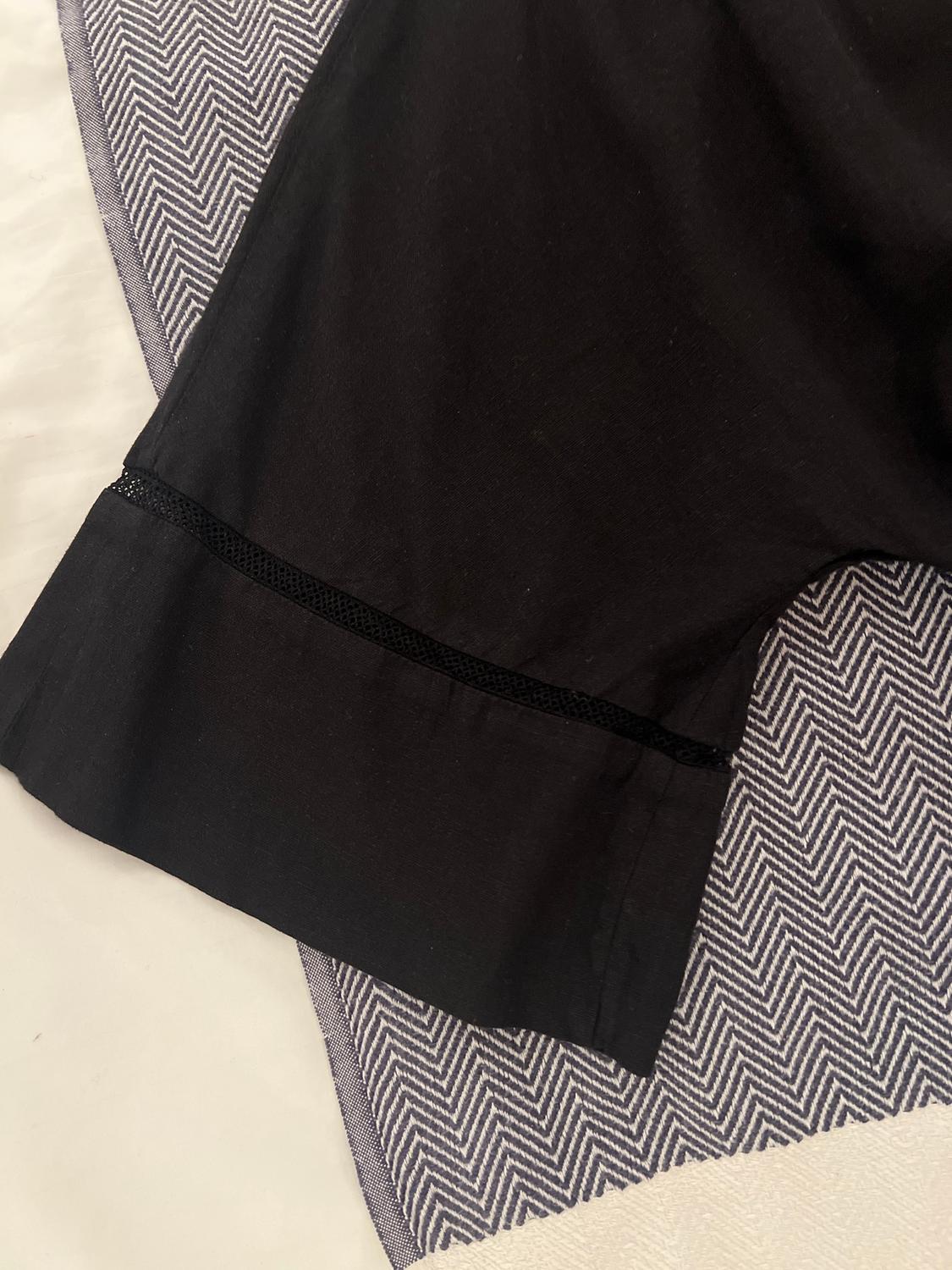 LINEN-BLEND LACE-TRIMMED KIMONO - Image 3