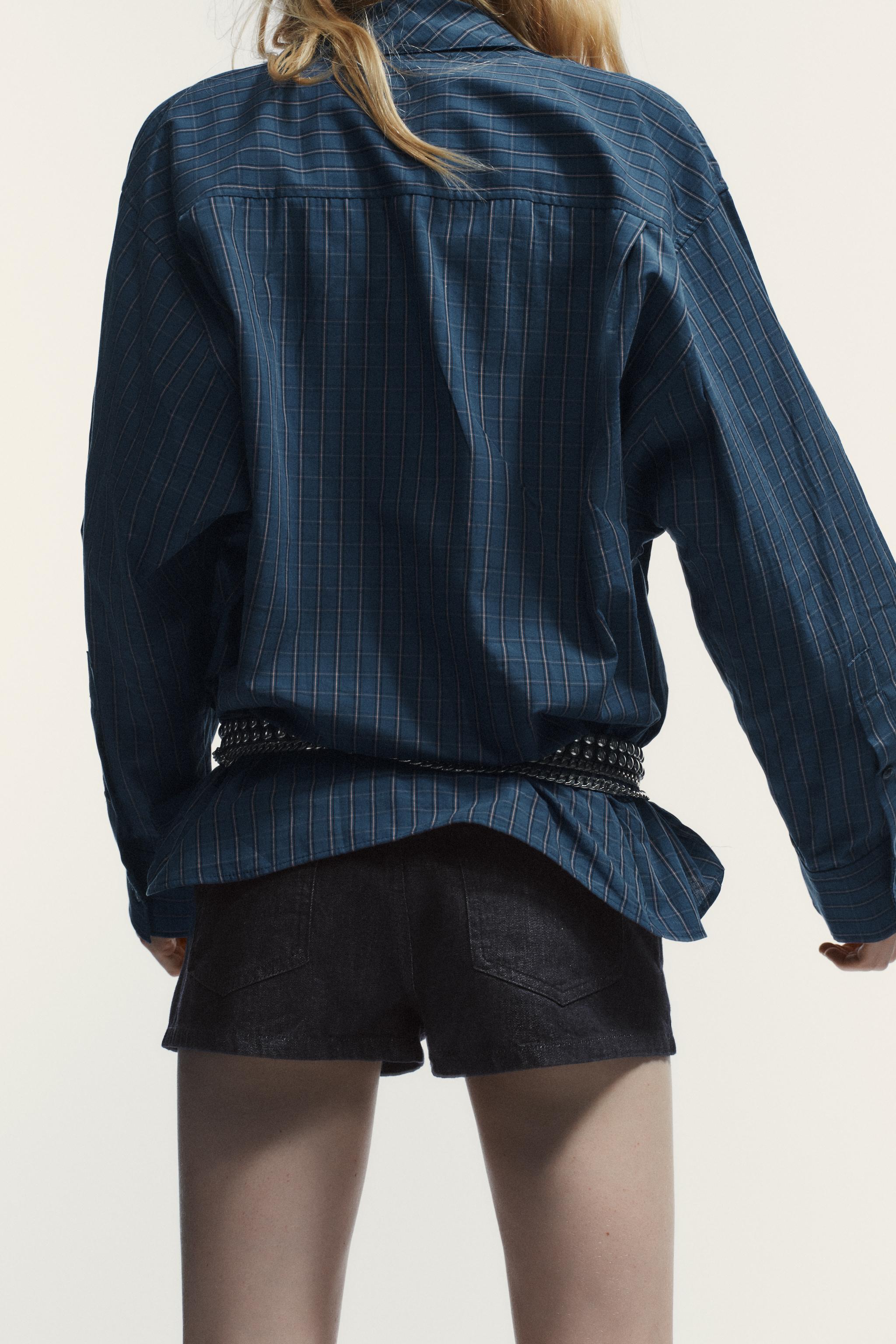 CHEMISE FOULARD À CARREAUX EN COTON