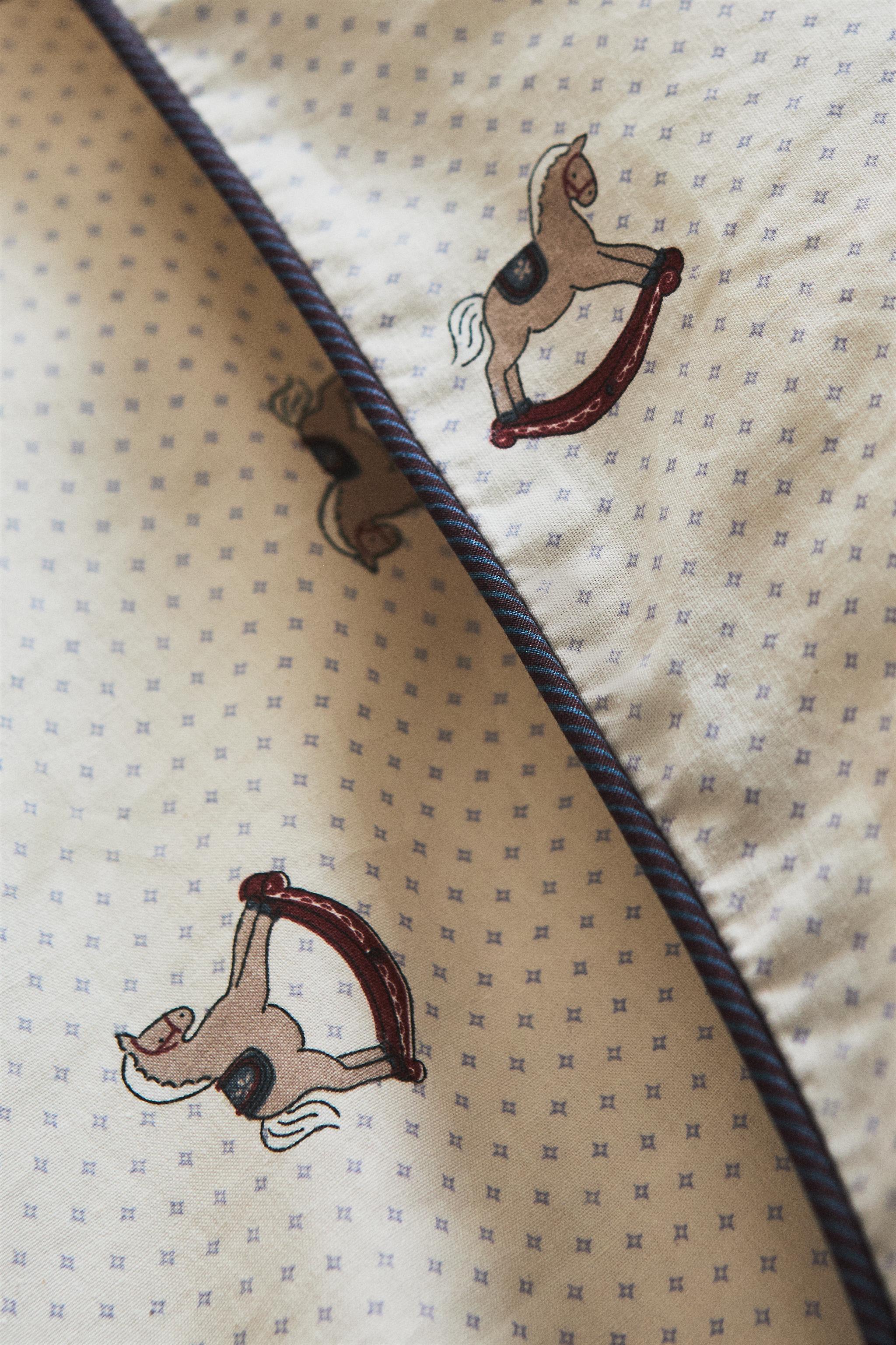 HOUSSE DE COUETTE ENFANT CHEVAL NOËL