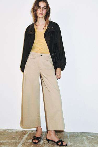 Z1975 DENIM CULOTTE TROUSERS - Light camel by Zara