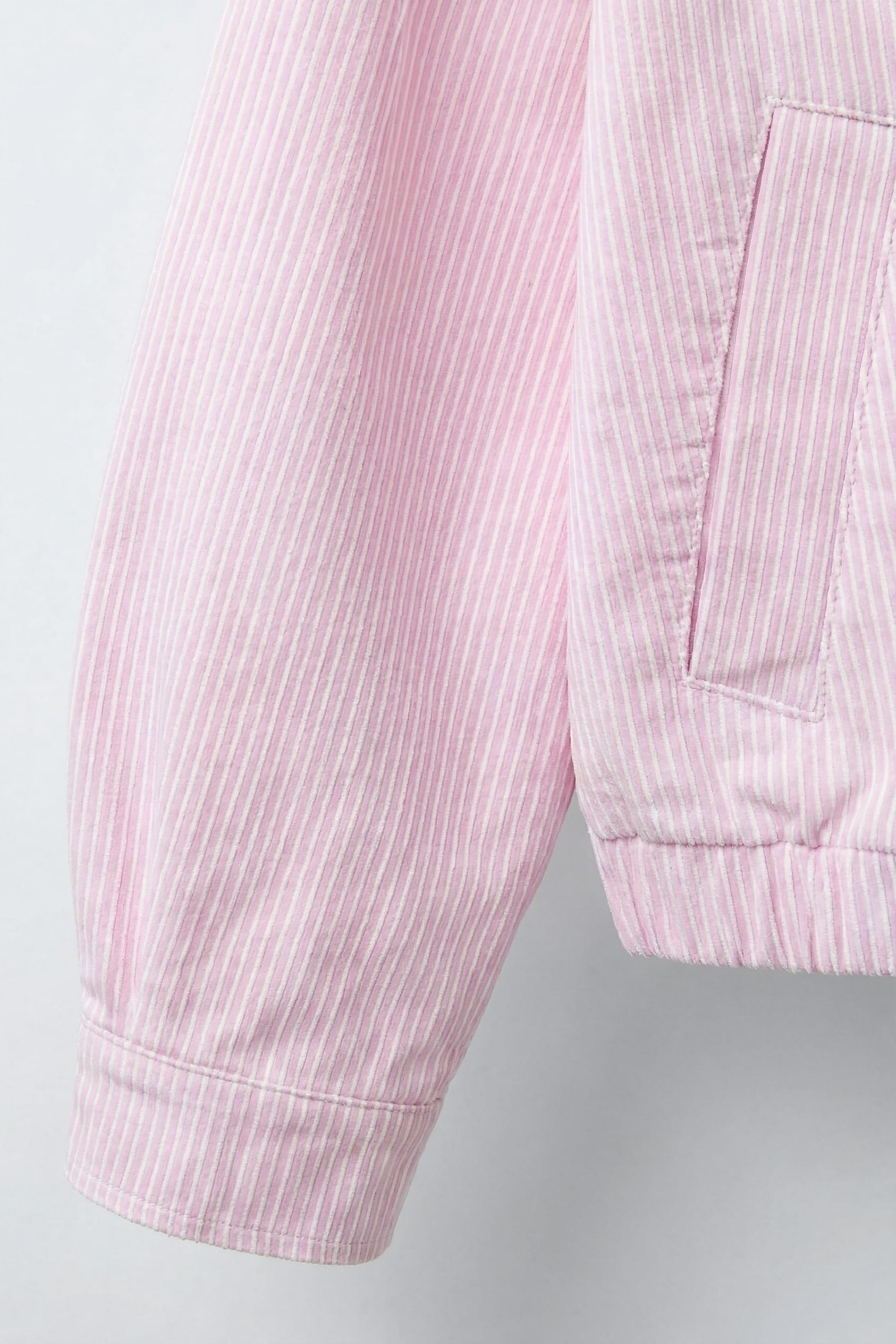 BLOUSON EN SERGÉ À RAYURES