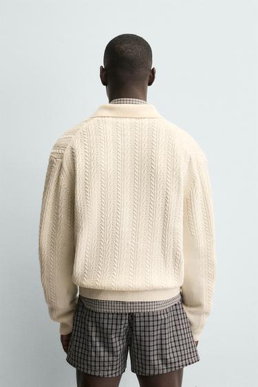 GILET STRUCTURÉ À TORSADES - Écru de Zara - Image 2