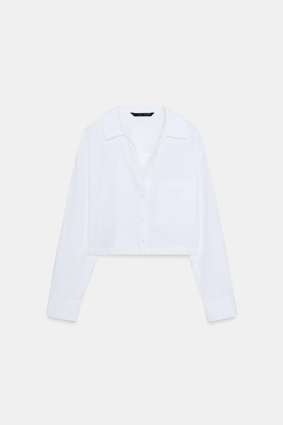 CROPPED POPLIN SHIRT