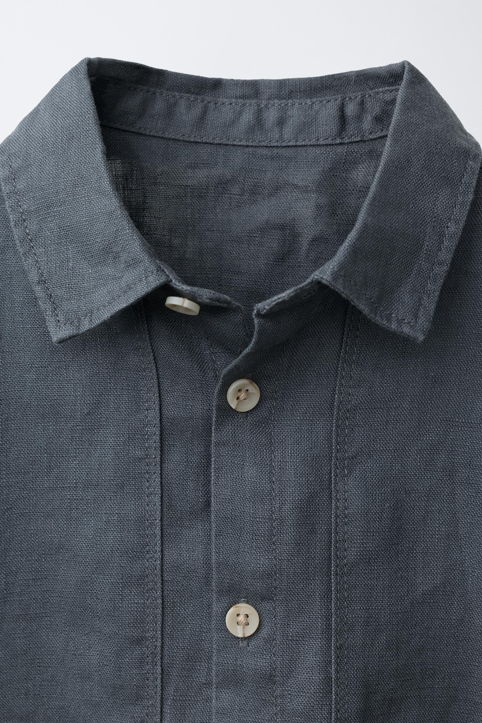 100% LINEN OVERSHIRT