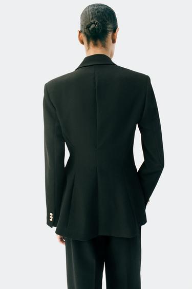 COSTUME VESTE À BOUCLE ET PANTALON DROIT - Chocolat de Zara - Image 3