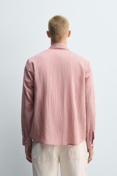 STRIPED FLOWING SHIRT - Pink by Zara - Image 2