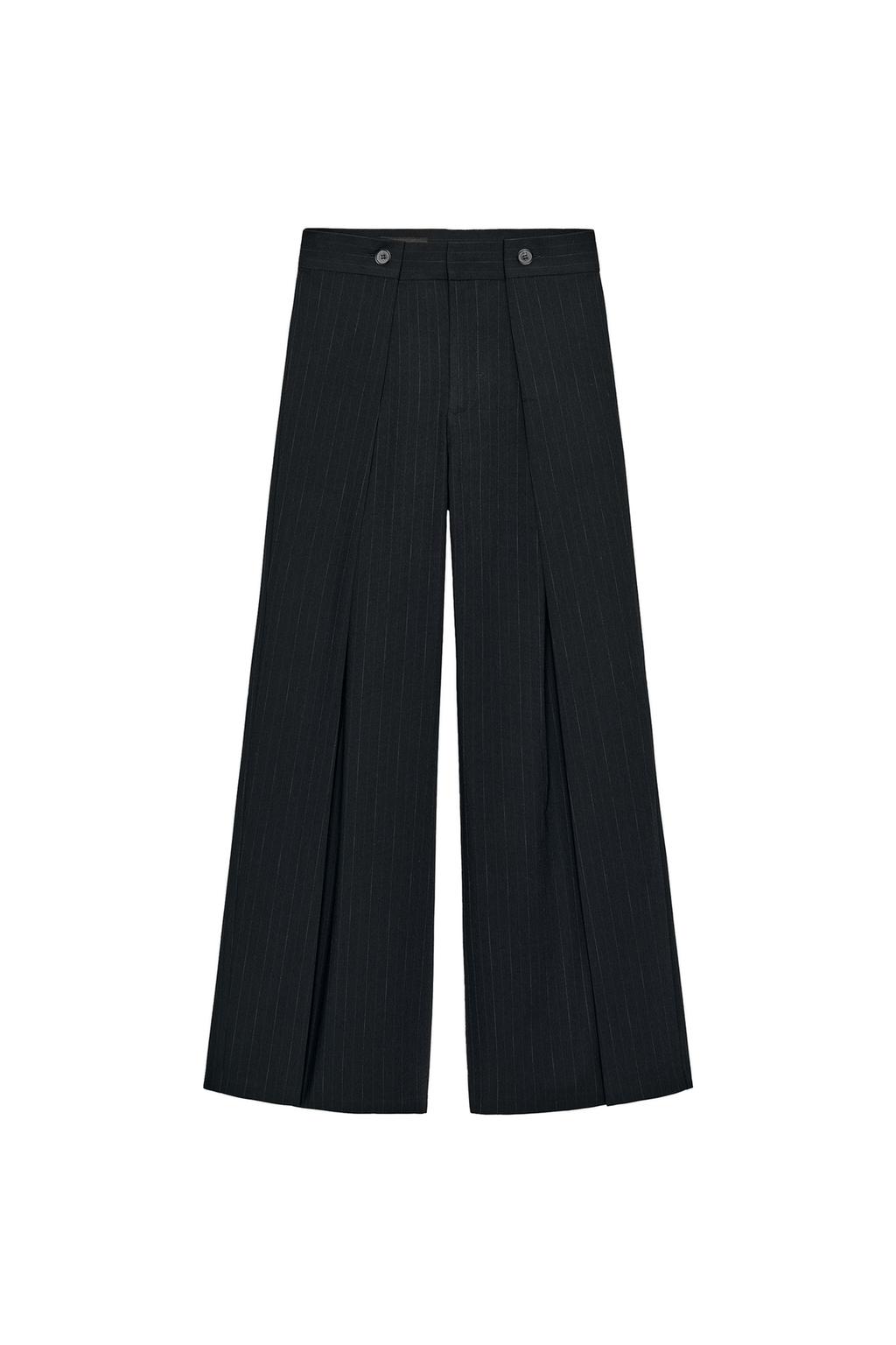 PINSTRIPE PLEATED PANTS - image 3