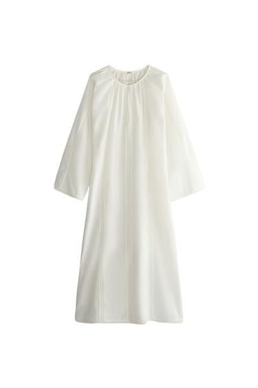 Zara Long lace nightdress - 磨白色
