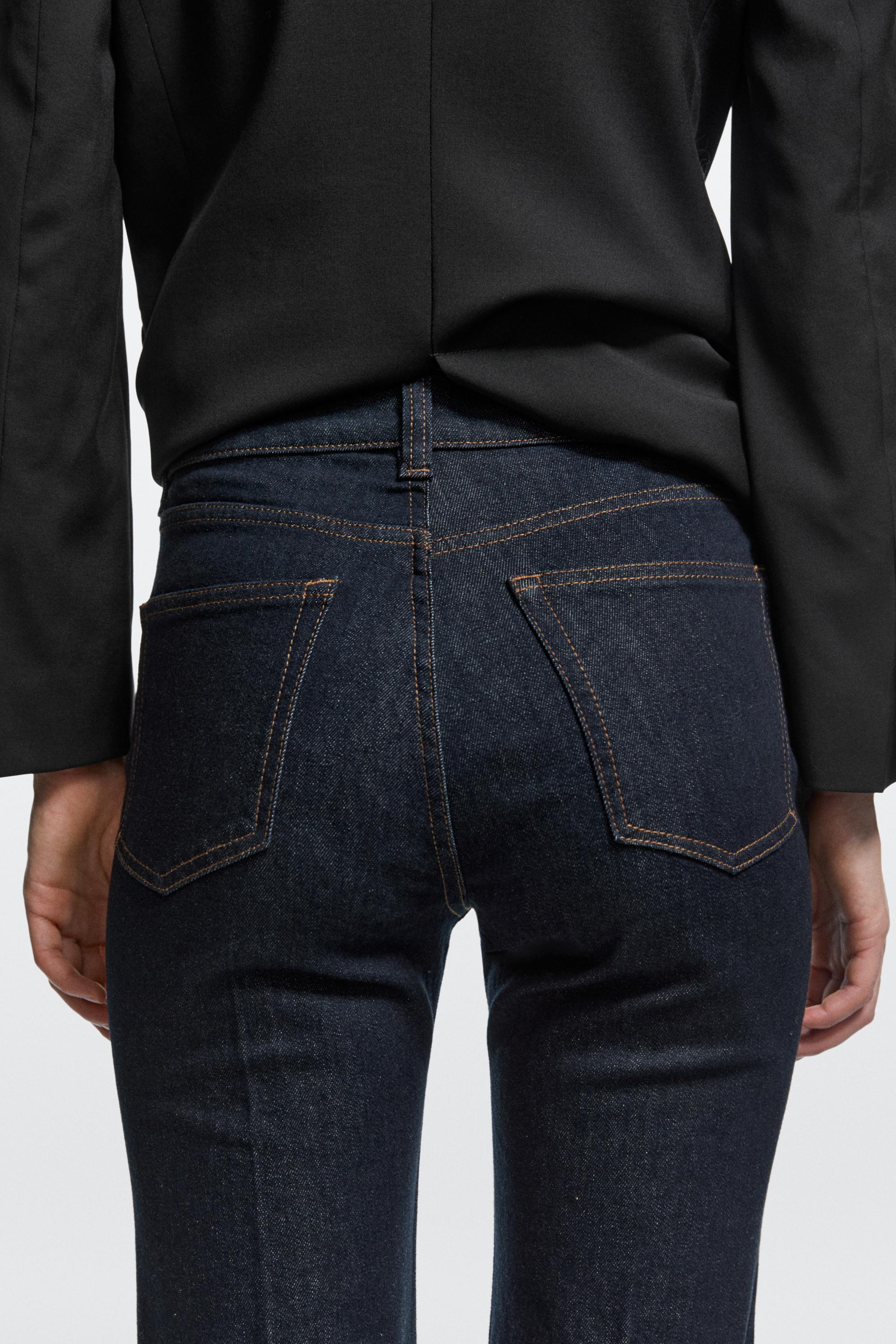 High-waist skinny flare jeans