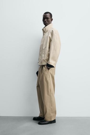 BLOUSON COL CONTRASTE - Crème de Zara - Image 4