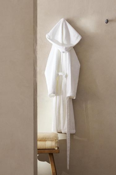 HOODED BATHROBE (360 GXM²) - White by Zara - Image 6