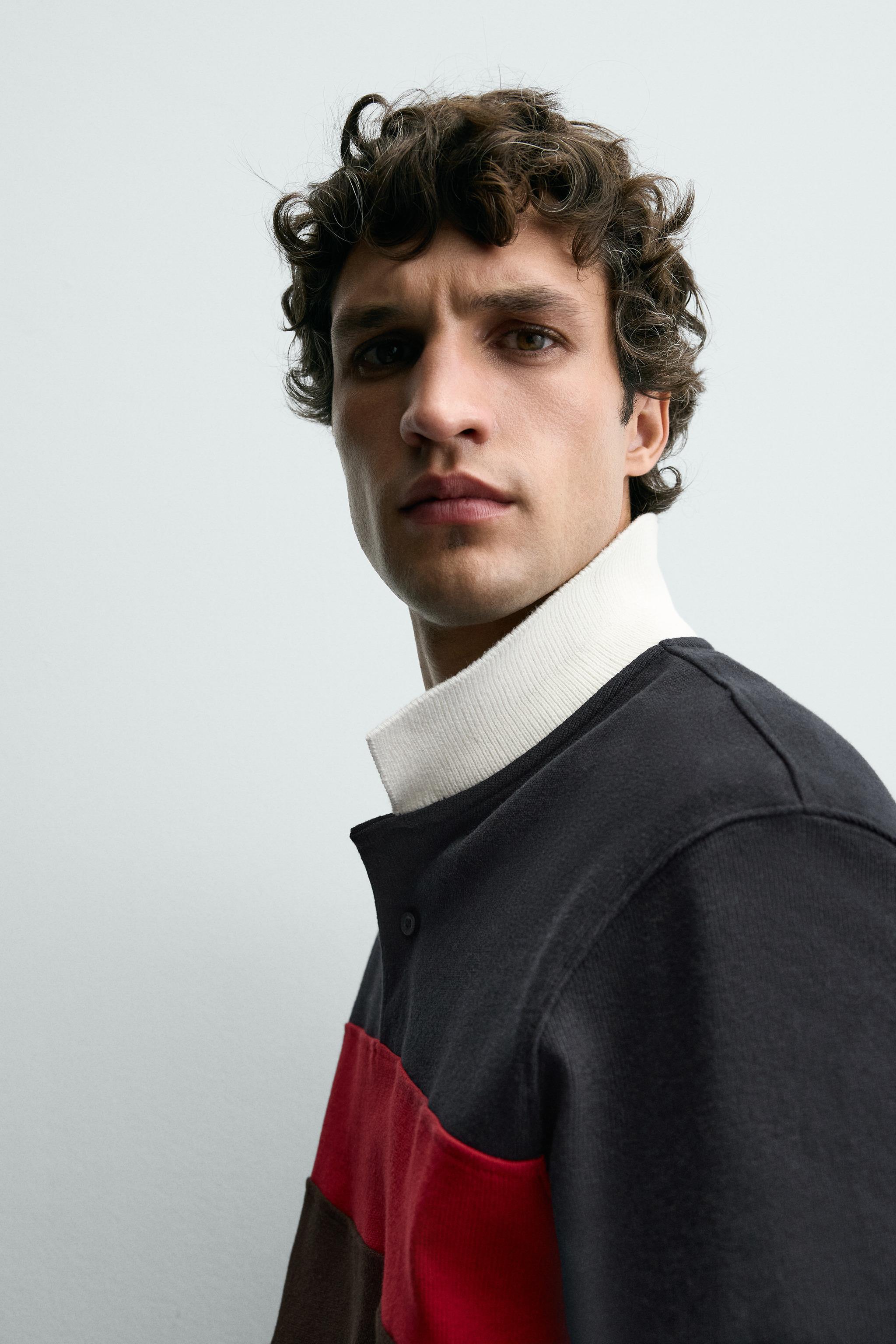 CONTRAST STRIPE POLO SHIRT