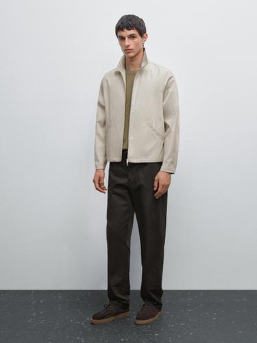 Pantalon de jogging en coton mélangé - Acier de Zara