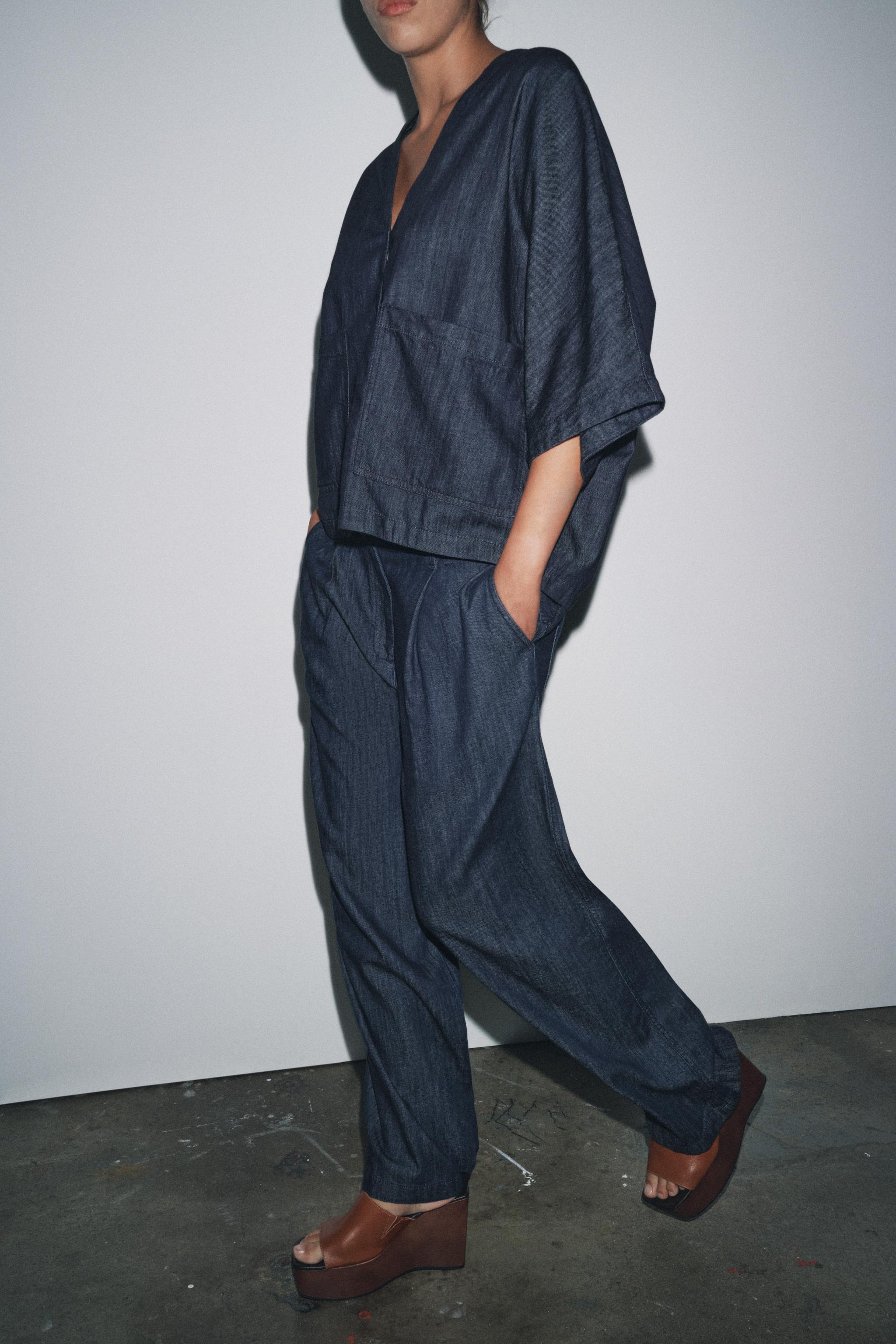 CHEMISE EN DENIM DÉCONTRACTÉE ZW COLLECTION