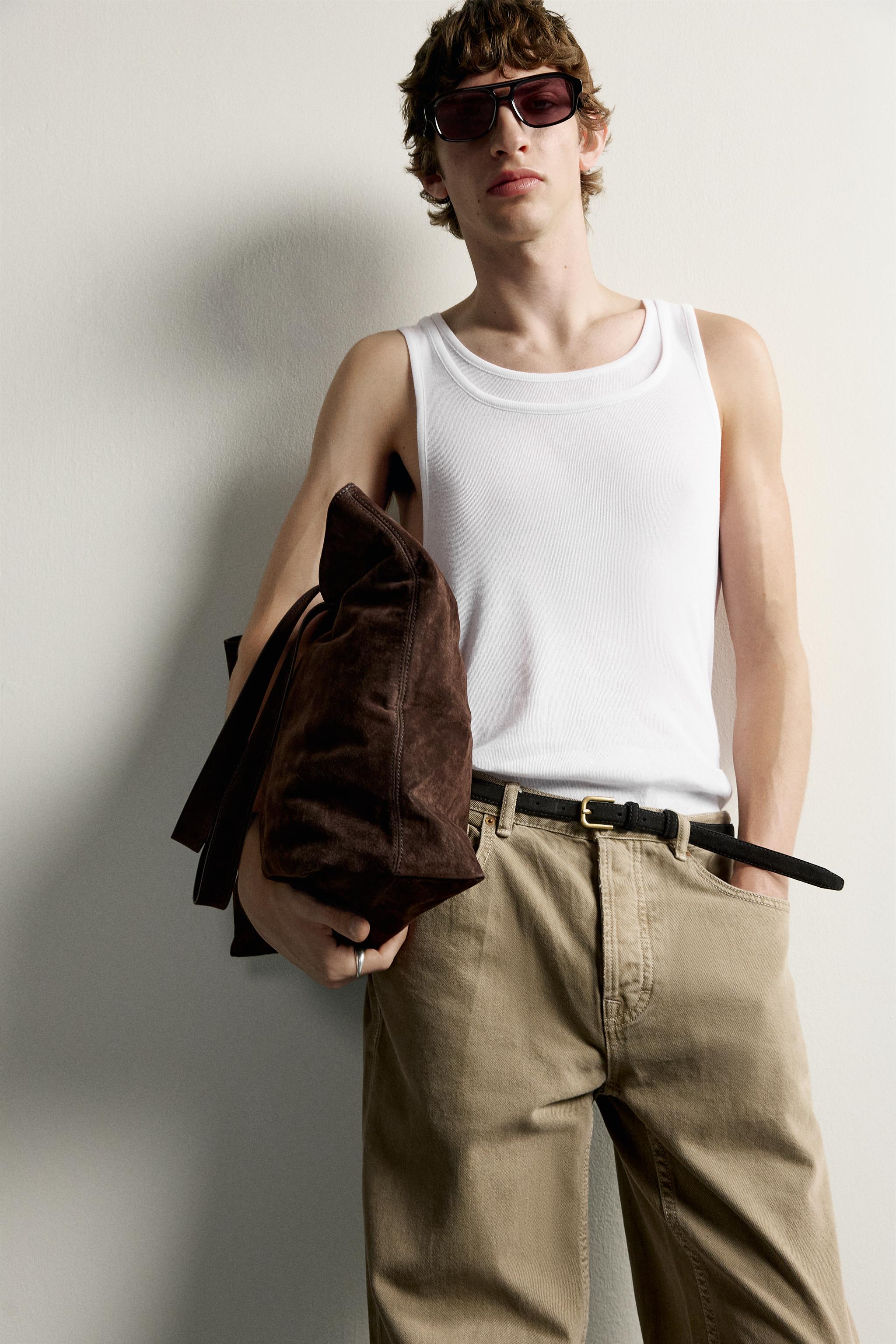 Мужские топы Zara DOUBLE EFFECT TANK TOP — фото 6