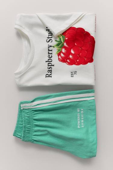 Zara 6-14 YEARS/ RASPBERRY PRINT PAJAMAS - Green