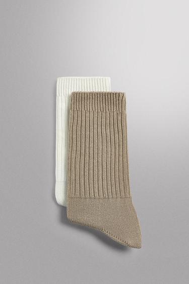 CHAUSSETTES D'ENTRAÎNEMENT LOT DE 2 - écru-blanc de Zara - Image 1