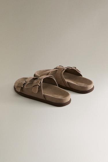 SANDALES PLATES CUIR BOUCLES - 1-832 de Zara - Image 4