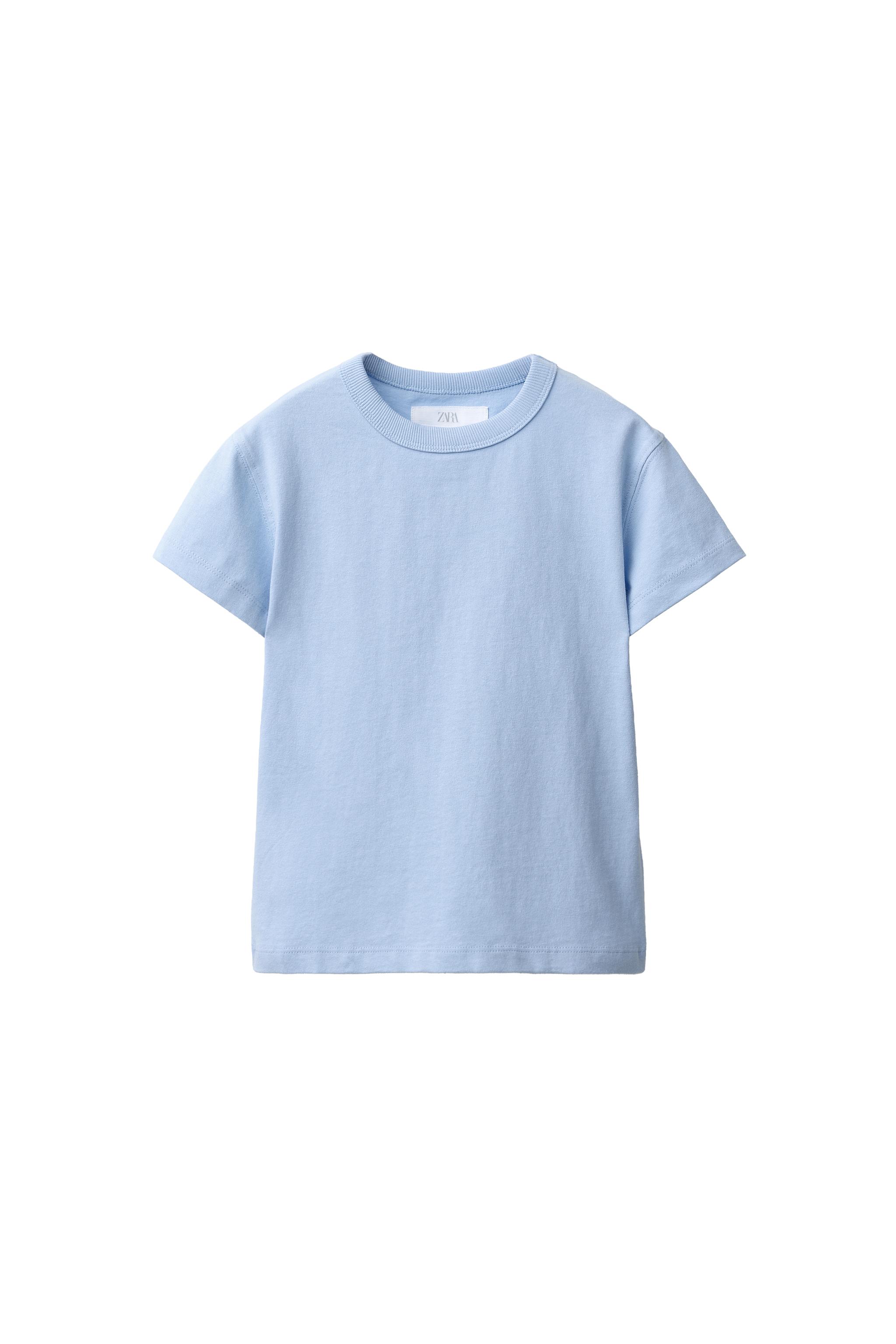 無地ラスティックTシャツ - ライトブルー | ZARA Japan / 日本
