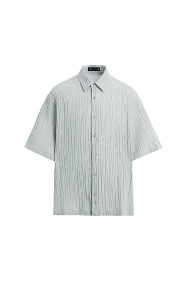 CAMISA JACQUARD EFECTO ARRUGADO