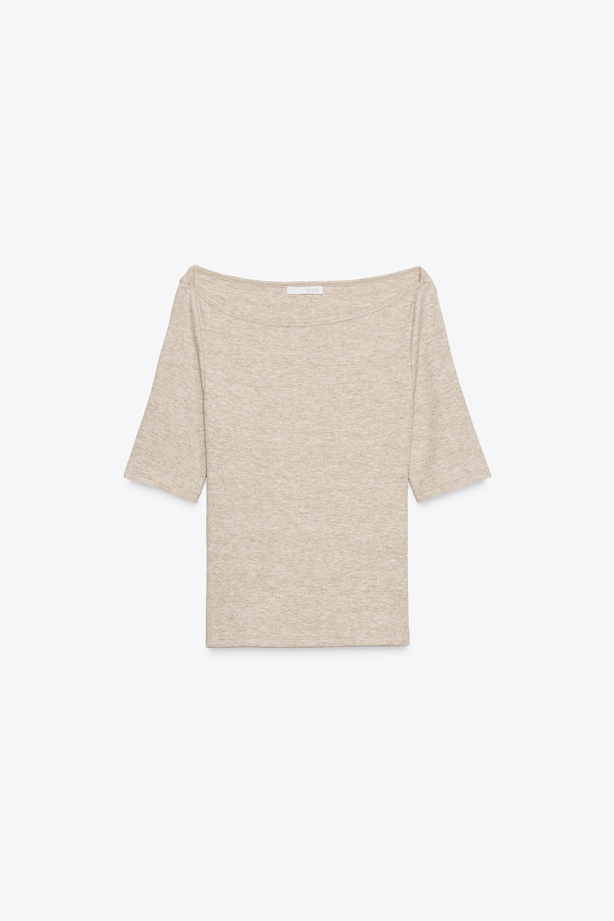 BOATNECK TOP - Dark brown | ZARA United States
