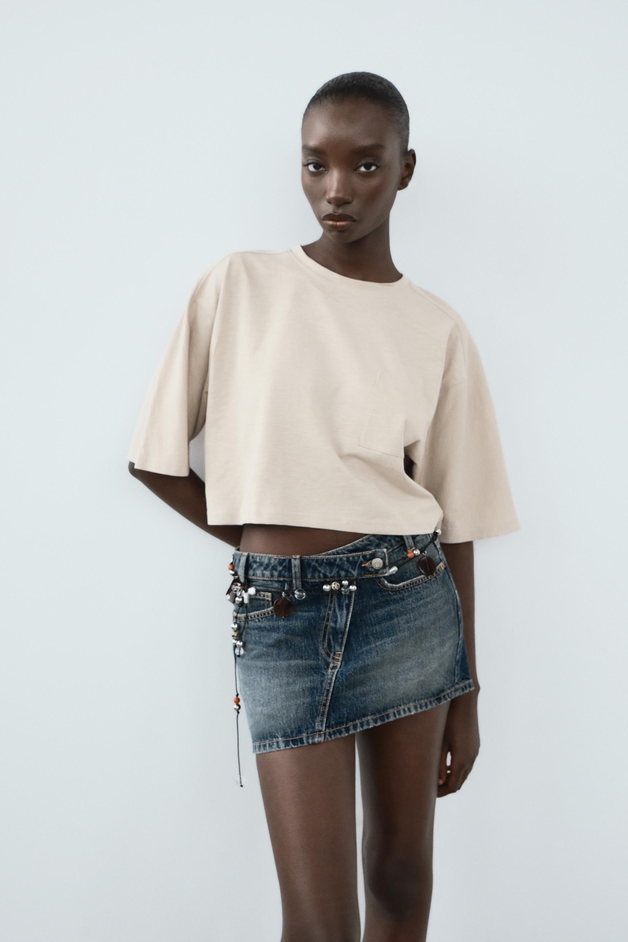 レディースクロップ丈Tシャツ | 最新コレクション | ZARA 日本