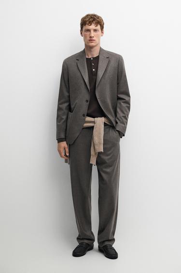 Zara 100% Wool Suit Pants - Mink - Image 0